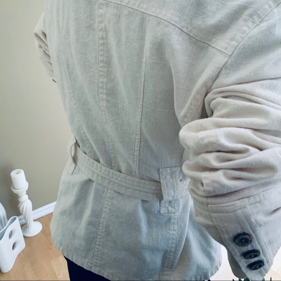 Vintage Smart Set Linen Waist Tie Jacket Coat - Picture 4 of 8